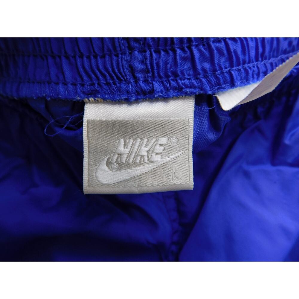 Nike Pants Mens L Blue Track Pants Woven Elastic Waist Pockets 28x30 Lightweight - Picture 2 of 6